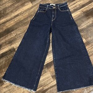 Zara Dark Indigo palazzo Wide-Leg Jeans